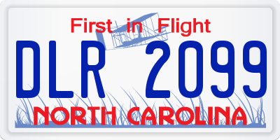 NC license plate DLR2099