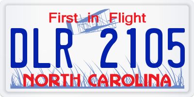 NC license plate DLR2105