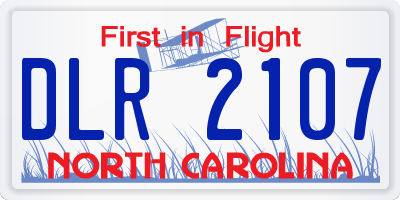NC license plate DLR2107