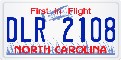 NC license plate DLR2108
