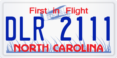 NC license plate DLR2111