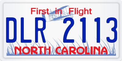 NC license plate DLR2113