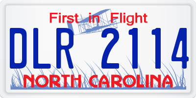NC license plate DLR2114
