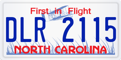 NC license plate DLR2115