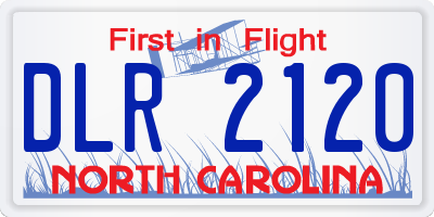 NC license plate DLR2120