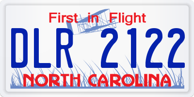 NC license plate DLR2122