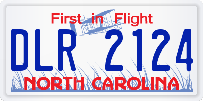 NC license plate DLR2124