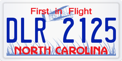 NC license plate DLR2125