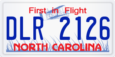 NC license plate DLR2126