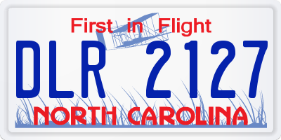 NC license plate DLR2127