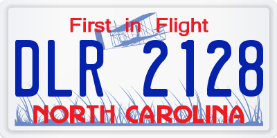 NC license plate DLR2128