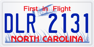 NC license plate DLR2131
