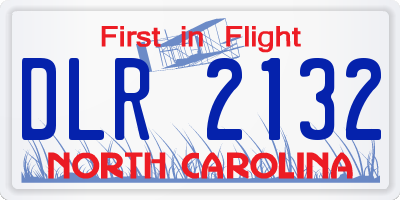 NC license plate DLR2132