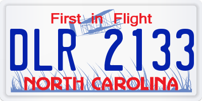 NC license plate DLR2133