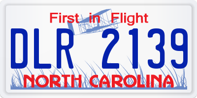 NC license plate DLR2139