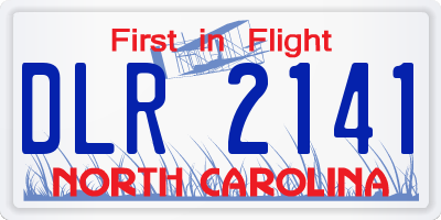 NC license plate DLR2141