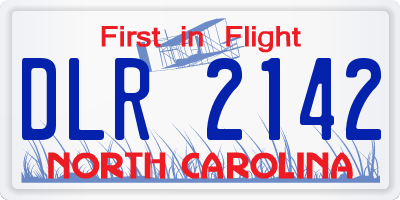 NC license plate DLR2142