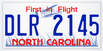 NC license plate DLR2145