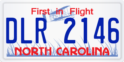 NC license plate DLR2146