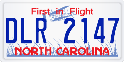 NC license plate DLR2147