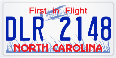 NC license plate DLR2148