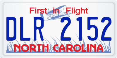 NC license plate DLR2152