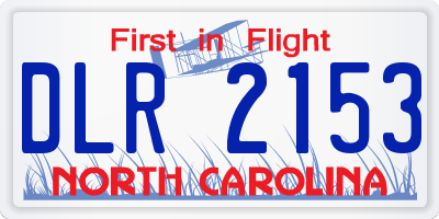 NC license plate DLR2153