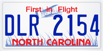NC license plate DLR2154