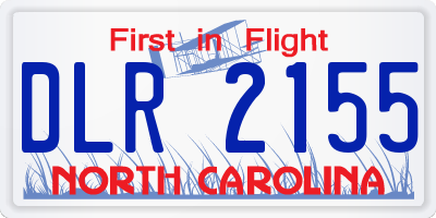 NC license plate DLR2155