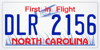 NC license plate DLR2156