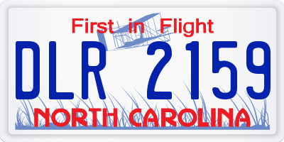 NC license plate DLR2159