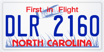 NC license plate DLR2160