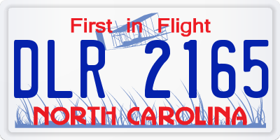 NC license plate DLR2165
