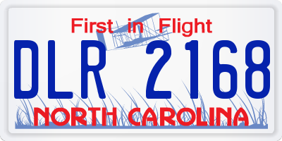 NC license plate DLR2168