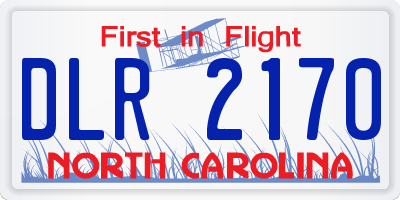 NC license plate DLR2170