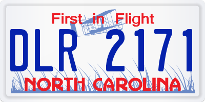 NC license plate DLR2171