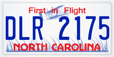 NC license plate DLR2175