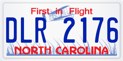 NC license plate DLR2176