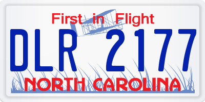NC license plate DLR2177