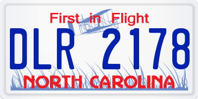 NC license plate DLR2178