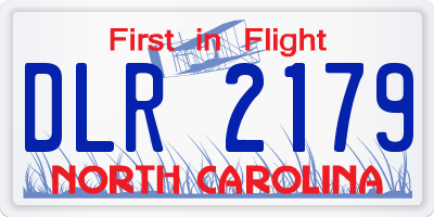 NC license plate DLR2179