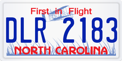 NC license plate DLR2183