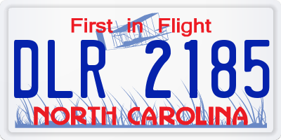 NC license plate DLR2185