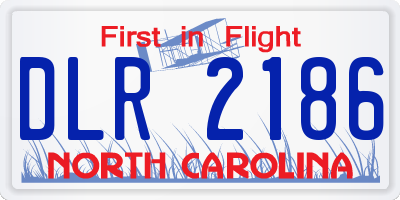 NC license plate DLR2186