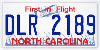 NC license plate DLR2189