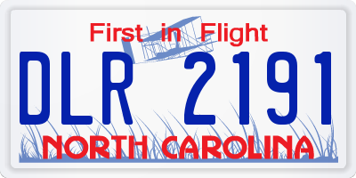 NC license plate DLR2191