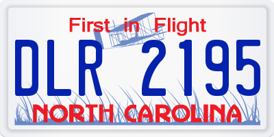 NC license plate DLR2195