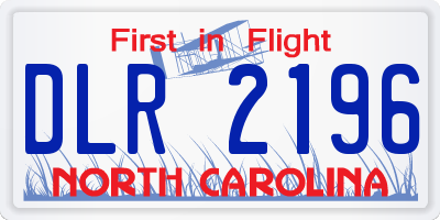 NC license plate DLR2196