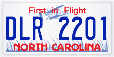 NC license plate DLR2201