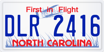 NC license plate DLR2416